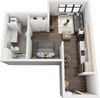 Storyline Apartments 1 Bedroom A Floor Plan